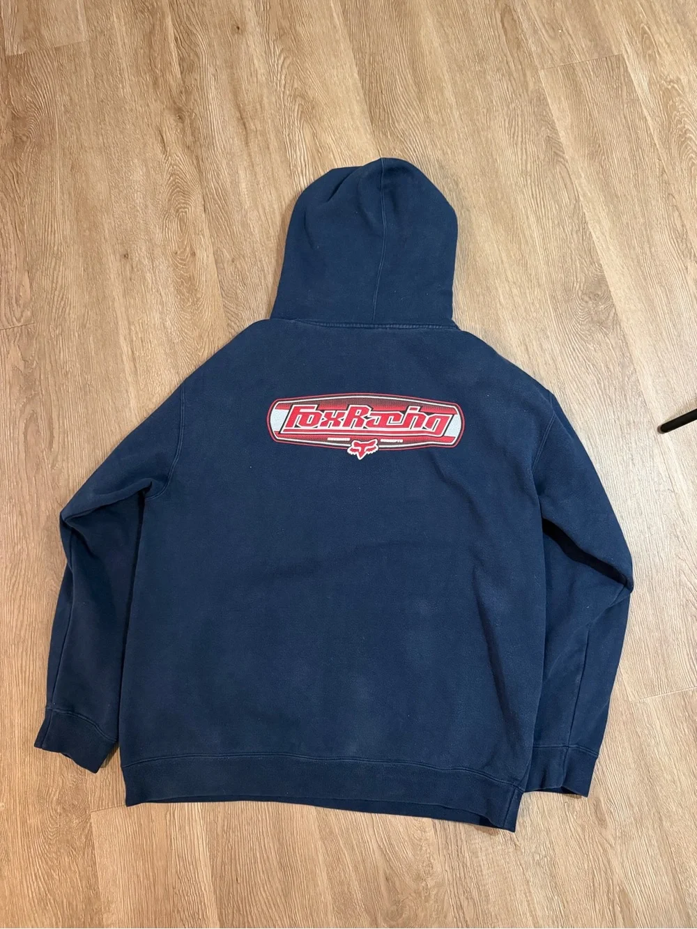 2000s fox racing grail quad hit navy hoodie size M - Picture 5 of 5